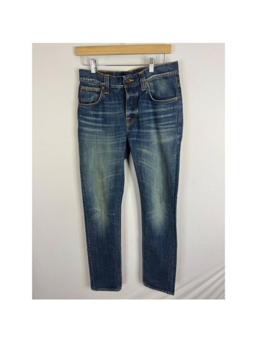 Nudie Jeans Grim Tim Flat Cross Organic Cotton Jeans Mens 30x32 Made in Italy